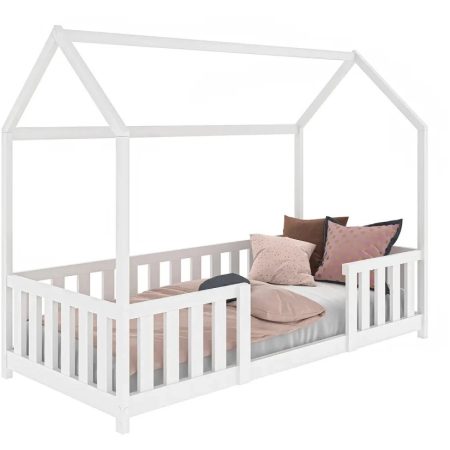 Dječji krevet House 80x160 s ogradom i okvirom D8