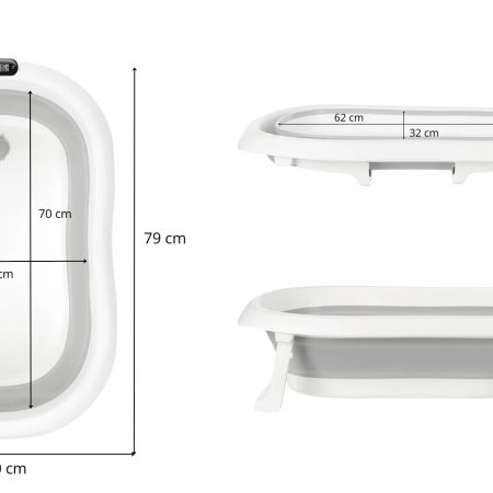 PREMIUM sklopiva kadica s termometrom i jastučićem
